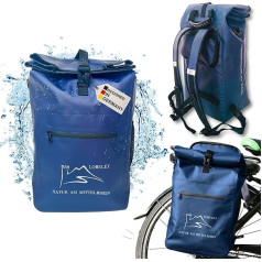 LEONARDINO LORELEY® Natur am Mittelrhein - NEW EDITION - 4-in-1 Bicycle Bag Backpack and Shoulder Bag - 23 Litres Large and Waterproof with Reflectors