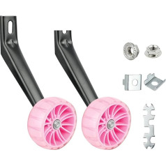 2 Stück Fahrrad-Trainingsrad, breites Hilfsrad, Stummschaltung, LED-Blinklicht, Kinderfahrrad-Zubehör