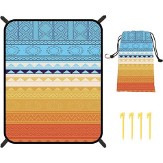 JOERBABU Praktische Strandmatte, faltbar, Picknick-Pad, große Kapazität, Campingmatte, bunte Decke für Strand, Reisen und Wandern