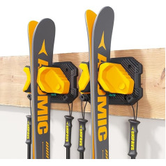 Ski-Wandhalterung, Gelb, 2 Stück