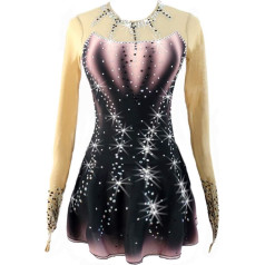 LIUHUO Figure Skating Dress Black Graident Competition Dress for Girls