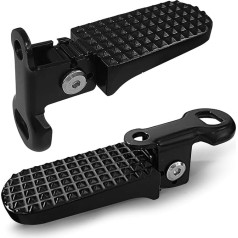 RainFlowwer Foot Pegs Aluminum Alloy Non Slip Folding Stunt Pegs Rear Foot Pedals for Mountain Bike E-Bike Motorcycle