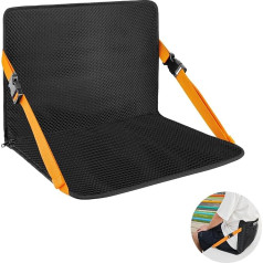 EULANT Foldable Seat Mat with Backrest, Fillable Floor Chair with Back Support for Camping, Beach, Kayaking, Hiking, Stadium, Sports Events and Concerts, Work Inflatable Seat Cushion