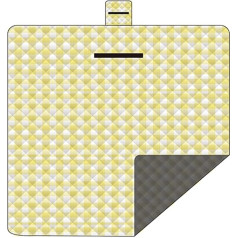 bnsggl Handy Mat with Grid Pattern, 3-Layer Portable Camping Mat, Foldable, Large Picnic and Beach Blanket for Family Friends, Children