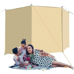 Vesone Wind Block - Oxford Wind Blocker with Drawstring Bag, Versatile Sun Protection, Camping Wind Protection, Windscreen Protection, Privacy Screen for Caravans Outdoor