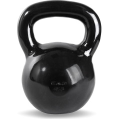 CAP Barbell Kugelhantel aus Gusseisen, pulverbeschichtet, 20 kg, Schwarz