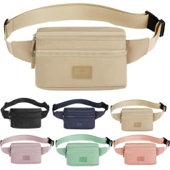 Bauchtasche für Damen, modische Bauchtasche mit verstellbarem Gürtel, für Sport, Laufen, Wandern, Joggen, für Mädchen und Frauen (Khaki), khaki, L, modisch