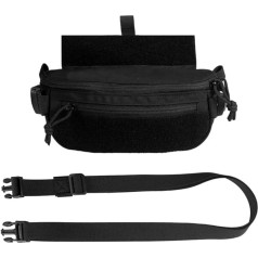 Tactical Drop Dangler Bag, Belly Bag with Velcro Fastening, Utility Tool Drop Down Pouch Organiser for Chest Rig Vest