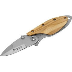 Maserin Unisex - Adult Onefold Olive Pocket Knife, Silver, 12 cm