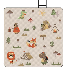 Guangcailun Lawn Parking Mat with Multiple Patterns, Portable and Easy to Store, Practical for Travel, OxfordCloth Outdoor Beach Mat, Animal Camping, 150 x 200 cm