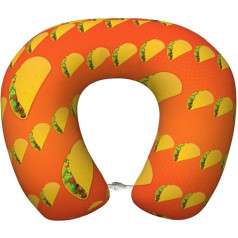 YHBLYKXP Food Pattern Neck Pillow Funny Print Memory Foam Travel Pillow Ergonomic Design for Home Office