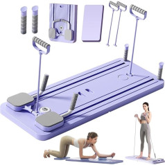 Pilates Reformer Board Set, Automatic Rebound Ab Roller Board, Foldable Abdominal Board, Training Device for Home