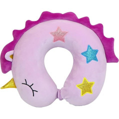 NIHENHAO Animal Travel Pillow Memory Foam Neck Pillow for Kids Soft and Firm Neck Support Pillow Washable