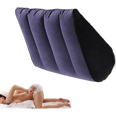 WreGmgg Wedge Shape Pillow, Minimalist Inflatable Travel Pillow, Blue, Yoga H Support Pillow
