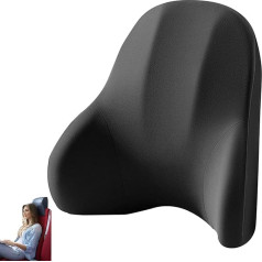 Jinmen Lumbar Support Pillow, Ergonomic Neck and Shoulder Pillow - Strap & Breathable Removable Cover, Ergonomic Design - Travel Pillow Car Pillow for Neck/Back Pain