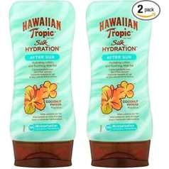 Hawaiian Tropic Silk Hydration Air Soft After Sun Lotion Coconut Papaya, 180 ml, Pack of 2
