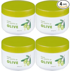 Pack of 4 Body Cream with Olive Oil 1000 ml Deliplus | For All Skin Types | Pack of 4 Glasses x 250 ml