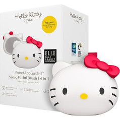 GESKE x Hello Kitty SmartAppGuided™ Sonic Facial Brush, 4 in 1, Electric Facial Cleansing Brush, Cleansing Brush, Skin Cleansing, Skincare, Gentle Cleansing