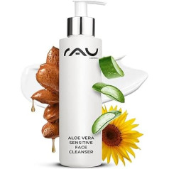 RAU Organic Aloe Vera Gel Cleansing Lotion - Aloe Vera Sensitive Face Cleanser 200 ml - Mild Face Cleansing for Sensitive Skin & Dry Skin - Vegan: Sensitive Facial Cleanser