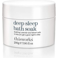 This Works Deep Sleep Bath Soak 200g - Luxury Bath Salts with Essential Oils of Lavender, Chamomile and Vetivert - Bath Salts for Relaxing Before Bed