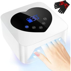 ANBEISTEE UV LED Nail Lamp, Rechargeable Nail Lamp, Wireless Nail Dryer Gel Light with 5 Timer Settings