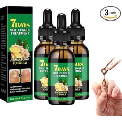 7 Days Ginger Nail, Ginger Nail Treatment, Nail Care, Ginger Nail Growth Serum, Ginger Cuticle Care Oil for Nails, Nail Nutrient Oil, Strengthening Oil (3 Pieces)