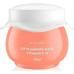 NP Lip Plumping Mask mit Vitamin C + E für natürlich strahlende Lippen, verblasst Lippenpigmentierung, glättet schuppige und trockene Lippen (Blutorange & Nektarine), 15 ml