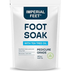 Pedicure Quality Foot Soak with Tea Tree Oil & Epsom Salt | Helps Treat Nail Fungus Athletes Foot | Anti Fungal Nail Treatment | Foot Moisturiser & Deodoriser Feet Soak | Exfoliating Foot Soak
