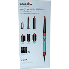 Dyson Airwrap i.d. Multi-Styler and Dryer Straight+Wavy HS08 - Bluetooth Enabled - for Perfect Curls (Ceramic Patina/Topaz)