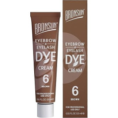 Bronsun Cream Eyebrow Eyelash Colouring Colour #6 Brown - Cream Dye for Brows and Lashes Brown
