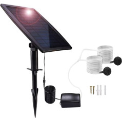 Lancoon Solar Powered Air Pump Set, 2.5 W Solar Panel, Air Pump, Air Hoses and Ventilation Stones for the Fish Pond in the Garden Fish Tank