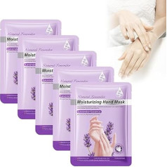 Lavande Gants Hydratants pour Mains with Collagène, Hydrate Profondément la Peau Endommagée, Gants Nourrissants Pour la Peau Sèche et Craquelée, Pack of 5
