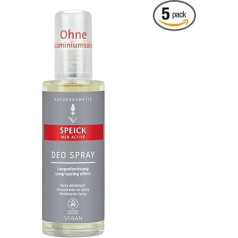 5Pack Speick Men Active Travel Deodorant Spray 5x 75ml