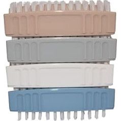 Pack of 4 plastic nail brushes