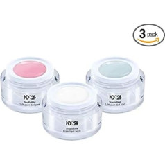 Studioline Gel Set - 1-Phase Gel Clear + AllroundGel Pink + French White - Made in Germany (3 x 5 ml)