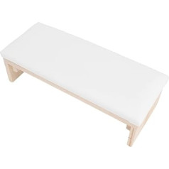 Manicure Pillow Stand Nail Pad Cushion PU Leather Arm/Wrist Support Holder Nail Art Cushion Pad Holder Stand with Wooden Base for Home Nail Manicure 12 x 4.7 x 3.3 Inch, White