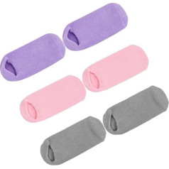 Healeved 3 Paare Fuß-Gel-Socken Schermaschinen Peeling-Socken zehenlos Knöchel thermal socks thermostrümpfe Spa-Socken für die Fußpflege feuchtigkeitsspendende gelsocken Baumwolle-Spandex