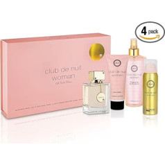 Armaf Club De Nuit 4 Pc Set 3.4 Eau De Parfum Spray+8.4 Shampoo+1.7 Body Spray+3.4 Body Lotion
