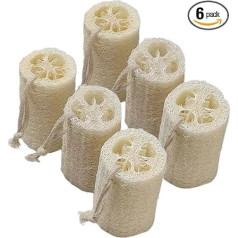 Natural Loofah Sponge, Natural Loofah Exfoliating Body Sponge, Natural Loofah Exfoliating Bath Scrubber for Adults, Men and Women, Shower (Pack of 6)