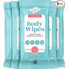 Body Towels (5 Packs) 50 XL Shower Towels Body Towels for Adults Bathing, Travel, Camping, Gym, Car, Elderly, Bedridden - Bath Towels - Disposable Face Cloths for Adults