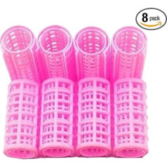 Plastic DIY Roller Heatless Curler Hair Clips Styling Hairdresser for Long Hair (Pack of 8)