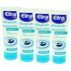 Elina Urea Foot Cream 75 ml Sensitive 3% in Tube, Pack of 4