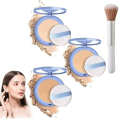 Matte Wet And Dry Powder, GAGK Matte Perfection Pressed Powder, GAGK Oil Control Powder, Matte Smooth Setting Powder Makeup, Waterproof Long Lasting Finishing Face Powder (#1+#2+#3)