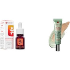 Erborian Set of 2 Products: 1 Tinted CC Red Correct Anti-Redness Cream - Green + 1 Multi-Perfecting Face Night Oil with 17 Super Ingredients - Red - Korean Cosmetics