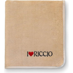 I Love Riccio Curly Towel Microfibre Plopping Towel and Scrunching, Ideal for Waves and Curls, Makes Hair Soft and Shiny, Grey, 90 x 54 cm