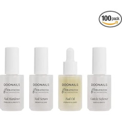 Doonails All-in-One Nail Care Set - Nail Care Set - Nail Oil + Nail Hardener + Nail Serum + Cuticle Softener - Nourishing Ingredients - Intensive Care for All Nail Types