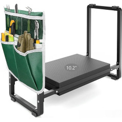 FLINTER 10.2 Inch Wider Garden Kneeler and Seat, 2024 Upgraded Heavy Duty Thick Garden Bench for Kneeling and Sitting, Garden Tools with Pockets, Garden Gifts for Women, Grandparents, Mom and Dad