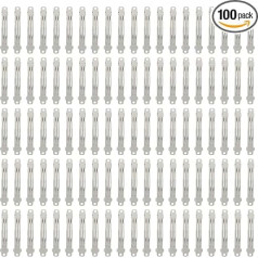 100pcs 6cm Blank Silver Square Rectangle Metal French Hair Clips Solid Color Base Hair Clips DIY Craft Ponytail Holders Hair Accessories for Women Girls