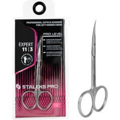 STALEKS PRO by Natury Nails Expert SE 11/3 Professional Cuticle Scissors Left-Handed Ergonomic Rings Stainless Steel