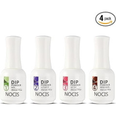 Dip-Pulver-Flüssigkeitsset, große Kapazität, schnell trocknendes Dip-Pulver-Flüssigkeitsset, Dip-Pulver-Nagel-Set mit Aktivator, Basislack und Pinselschoner, Maniküre-Werkzeuge für Nagelkunst,
